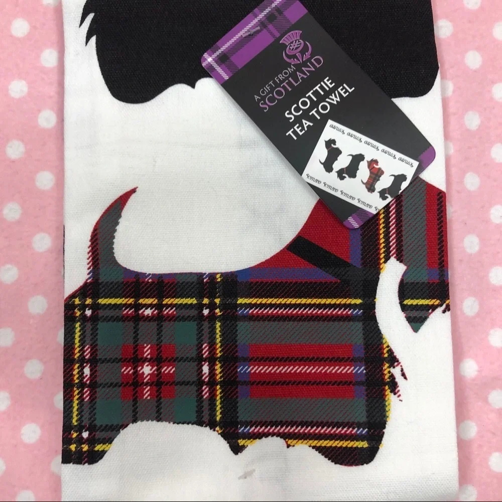 “A Gift From Scotland” Scottie Tea Towel